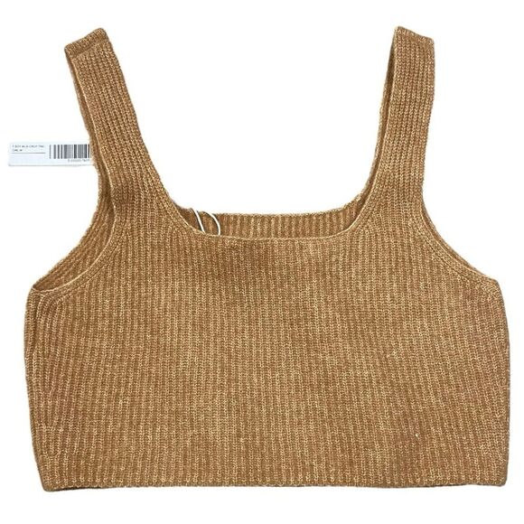 Everlane Cozy Stretch Knit Crop Tank Womens M Wool Yak Softcore Cozycore Fuzzy - Picture 2 of 12